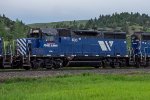 MRL 406 trails on a Westbound Ballast Train 